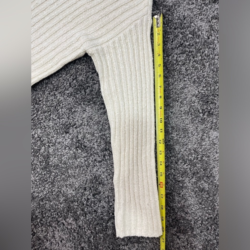 American eagle cotton blend long sleeve off white cardigan sweater womenโs S - Picture 12 of 15